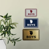 Signs ByLITA Classic Framed Boys Vintage Bathroom Wall or Door Sign