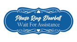 Signs ByLITA Designer Please Ring Doorbell Wait For Assistance Wall or Door Sign