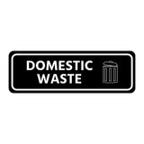 Signs ByLITA Standard Domestic Waste Door or Wall Sign Durable ABS Plastic | Laser Engraved | Easy Installation | Elegant Design