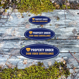 Oval Plus Property Under 24HR Video Surveillance Wall or Door Sign | Business and Home Security Signage