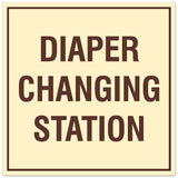 Signs ByLITA Square Diaper Changing Station Sign - Easy Installation | Durable Material