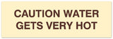 Signs ByLITA Basic Caution Water Gets Very Hot Sign - Laser-Engraved Lettering | Durable ABS Plastic | Vibrant Colors | Powerful Foam Tape