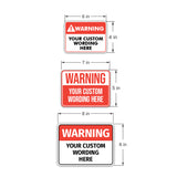 Classic Framed Plus Custom Warning Wall or Door Sign | Customizable Warning Sign For Homes and Businesses | Health and Safety Signage
