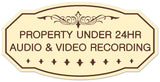 Signs ByLITA Victorian Property Under 24hr Audio Video Recording Wall or Door Sign - Easy Installation | Durable Wall or Door