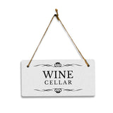 Wine Cellar 5x10 Hanging Plus Wall or Door Sign | Rustic Twine | Range of Vibrant Decor Styles | Room Signs For Home and Business