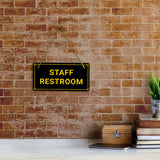 Staff Restroom 5x10 Hanging Plus Wall or Door Sign | Office Décor