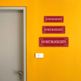 Standard Plus Do Not Block Exits Door or Wall Sign | Office Signage