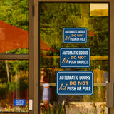 Classic Framed Plus Automatic Doors Do Not Push or Pull Wall or Door Sign | Friendly Home Signage