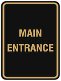 Signs ByLITA Portrait Round Main Entrance Sign - Laser-Engraved Lettering | Durable ABS Plastic | Vibrant Colors | Powerful Foam Tape