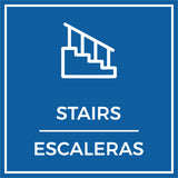 Signs ByLITA Square Stairs Wall or Door Sign | Spanish Bilingual Business and Office Signs