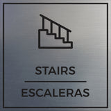 Signs ByLITA Square Stairs Wall or Door Sign | Spanish Bilingual Business and Office Signs