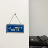 Attorney's Office 5" x 10" Hanging Wall or Door Sign | Legal and Court House Rustic Twine Signage
