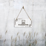 Classroom 5x10 Hanging Plus Wall or Door Sign | Religious Rustic Wood Sign