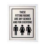 Designs ByLITA These Fitting Rooms Are Any Gender And For Everyone, Wall Print Art | Retail Store Decoration (Unframed or Framed)