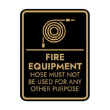 Signs ByLITA Portrait Round Fire Equipment: Hose Must Not Be Used For Any Other Purpose Door or Wall Sign Easy Installation | Health And Safety | Building And Danger Signs