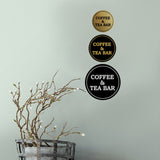 Signs ByLITA Circle Coffee & Tea Bar Wall or Door Sign