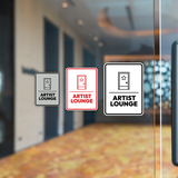 Signs ByLITA Portrait Round Artist Lounge Door or Wall Sign Easy Installation | Directing Artists & Co-Workers | Music | Concert | Festivals