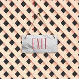Exit 5" x 10" Hanging Wall or Door Sign | Rustic Twine | Signs for Home and Business