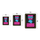 Portrait Round Plus This Way to the Console Kingdom (Right Arrow) Wall or Door Sign | Easy Installation | Gaming | Home Decor