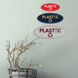 Signs ByLITA Oval Plastic Sign - Laser-Engraved Lettering | Durable ABS Plastic | Vibrant Colors | Powerful Foam Tape