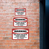 Classic Framed Plus Warning Do Not Block This Door Access Needed At All Times Wall or Door Sign | Health And Safety Office Signage