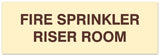 Signs ByLITA Basic Fire Sprinkler Riser Room Sign - Laser-Engraved Lettering | Durable ABS Plastic | Vibrant Colors | Powerful Foam Tape