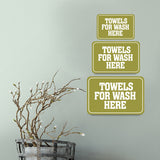Classic Framed Plus Towels For Wash Here Wall or Door Sign | Home Decor