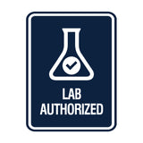 Signs ByLITA Portrait Round Lab Authorized Wall or Door Sign