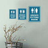 Portrait Round Plus Unisex Fitting Room Wall or Door Sign | General Public Bathroom Signage