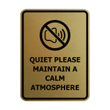 Signs ByLITA Portrait Round Quiet Please Maintain a Calm Atmosphere Door or Wall Sign Easy Installation | Directing Artists & Co-Workers | Music | Concert | Festivals