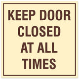 Signs ByLITA Square Keep Door Closed at All Times Sign - Easy Installation | Durable Material