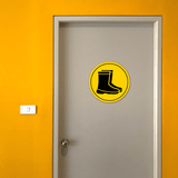 Circle Plus Safety Boots Wall or Door Sign | Easy Installation | Health & Safety Signage