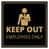 Signs ByLITA Square Keep Out Employees Only Wall or Door Sign