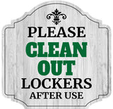 Heritage Plus Please Clean Out Lockers After Use Wall or Door Sign | Public Spaces Signage