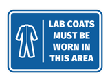 Signs ByLITA Classic Framed Lab Coats Must Be Worn In This Area Door or Wall Sign Easy Installation | Health And Safety | Building And Hospitality Signs