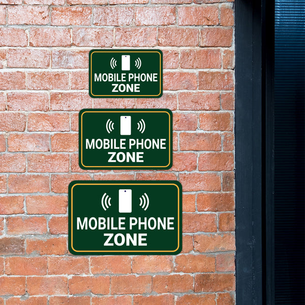 Classic Framed Plus Mobile Phone Zone Wall or Door Sign | Technology C ...