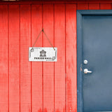 Parish Hall 5x10 Hanging Plus Wall or Door Sign | Religious Rustic Wood Sign