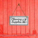 Cleaning Supplies 5x10 Hanging Plus Wall or Door Sign | Home & Office Décor