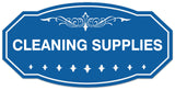 Signs ByLITA Victorian Cleaning Supplies Wall or Door Sign - Laser-Engraved Lettering | Durable ABS Plastic | Vibrant Colors | Powerful Foam Tape