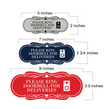 Signs ByLITA Designer Please Ring Doorbell for Deliveries Wall or Door Sign