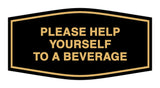 Fancy Please Help Yourself To A Beverage Wall or Door Sign