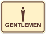 Signs ByLITA Classic Framed Gentlemen Figurine Restroom Sign - Easy Installation | Durable Material