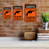 Portrait Round Plus Due to the Rising Cost of Ammunition I Will no Longer Be Able to Offer a Warning Shot Wall or Door Sign | Easy Installation | 2nd Amendment Imitation Warning Signs