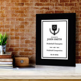 Pickleball Competition Customizable Black Frame Award Plaque | Easel Mount Option | Achievement and Recognition Personalizable Plaques