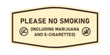 Signs ByLITA Fancy Please NO SMOKING (Including Marijuana and E-Cigarettes) Wall or Door Sign