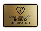 Signs ByLITA Classic Framed Desfibrilador Externo Automatico Door or Wall Sign