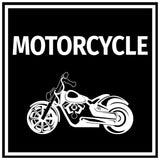 Signs ByLITA Square Motorcycle Wall or Door Sign
