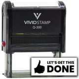 Vivid Stamp Let's Get This Done Self-Inking Rubber Stamps Teachers And Schools | Motivational Stamps For Children | Re-inkable Ink Pad