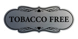 Signs ByLITA Designer Tobacco Free Wall or Door Sign | Easy Installation | Warning Business Signage
