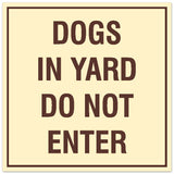 Signs ByLITA Square Dogs in Yard Do Not Enter Sign - Easy Installation | Durable Material